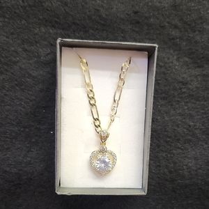 Gold Heart Pendant Necklace